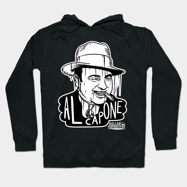 al capone killer portraits black Hoodie by Luis Angel Nunez